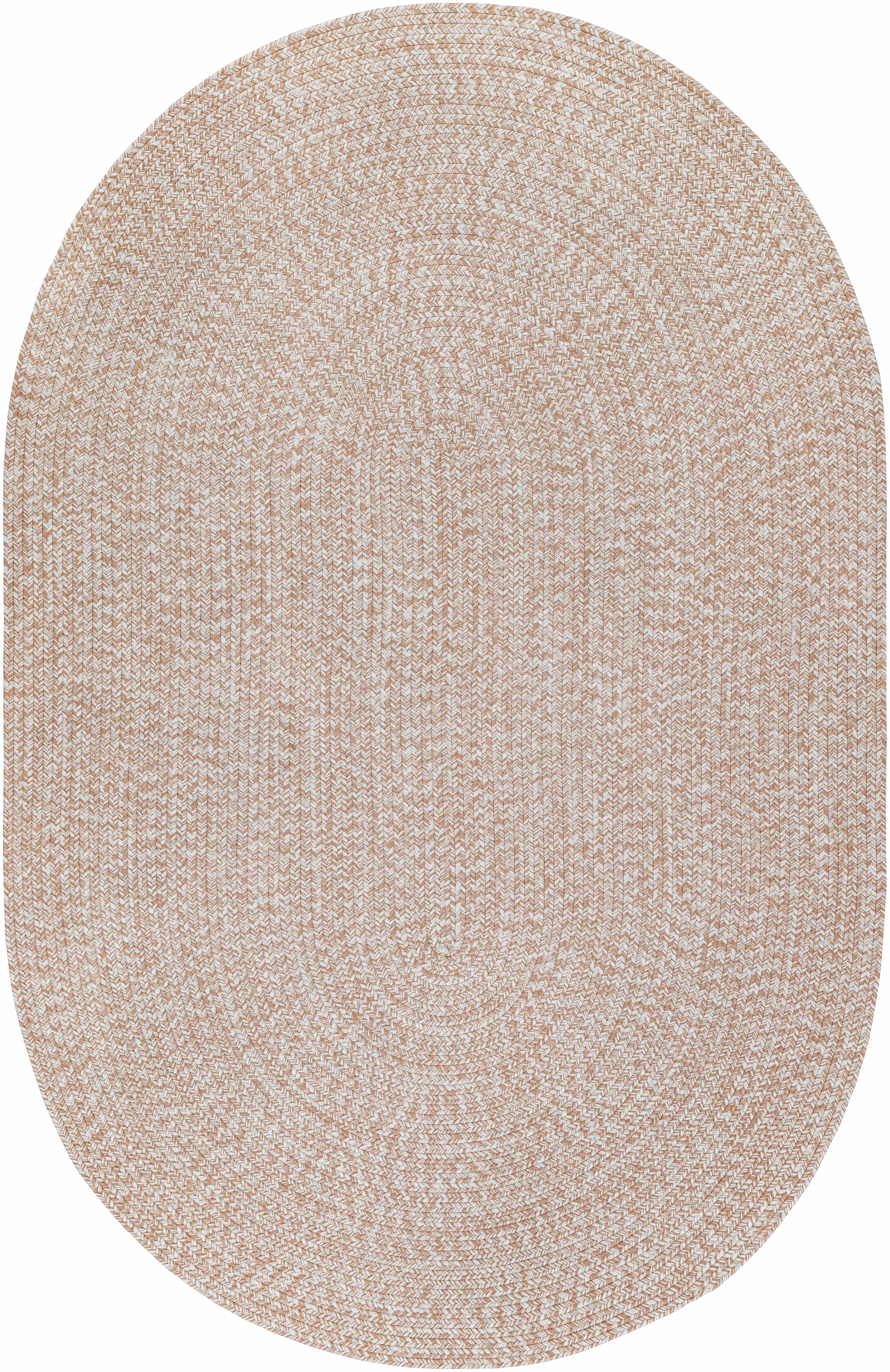 Cream Braided Faux Jute Outdoor Rug