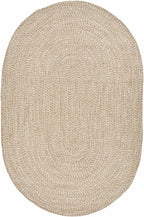 Cream Braided Faux Jute Outdoor Rug
