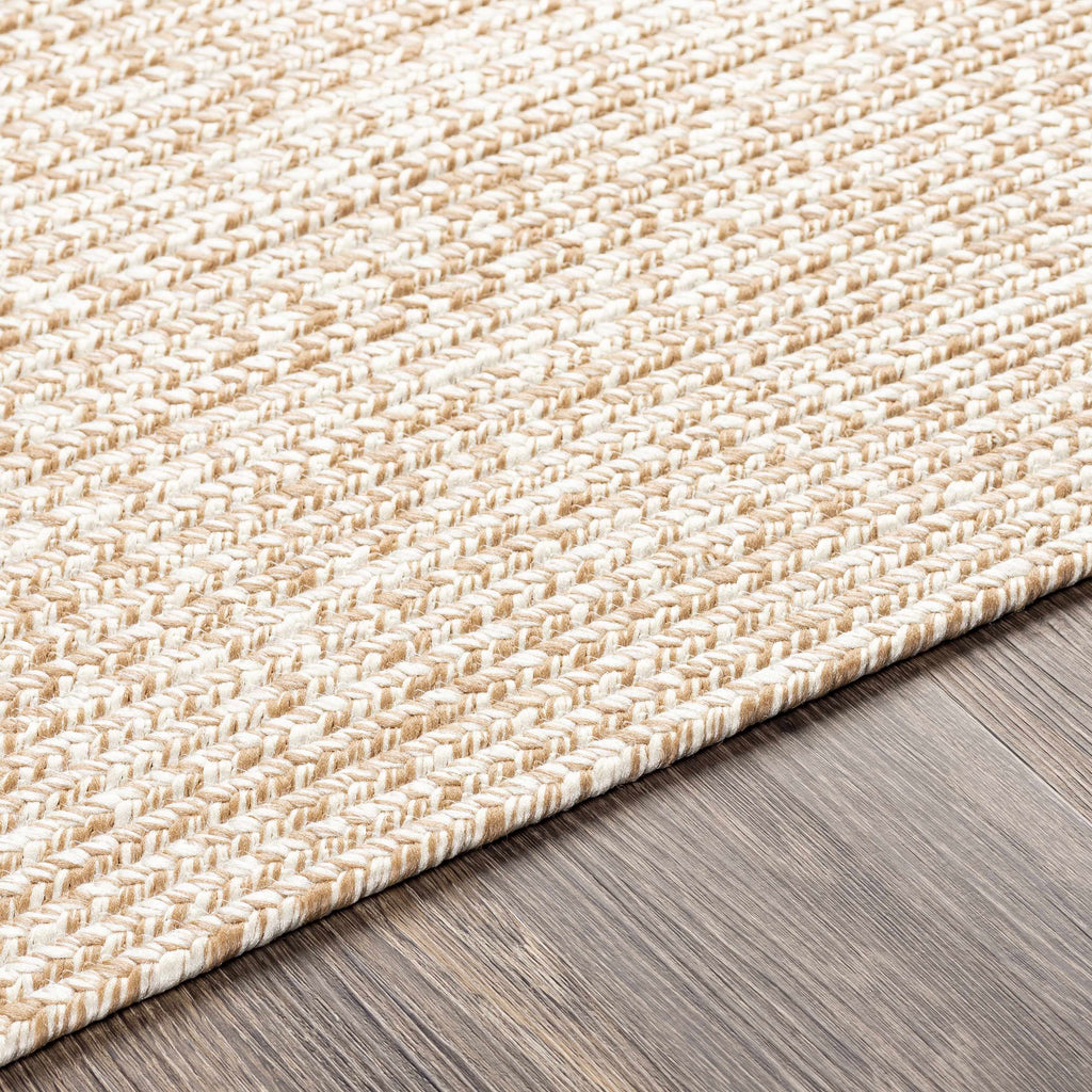 Cream Braided Faux Jute Outdoor Rug