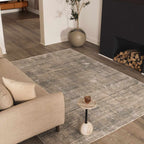 Fallin Gray Thick Luxe Abstract Striped Rug
