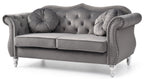 Cozy Transitional Flared Arm Loveseat