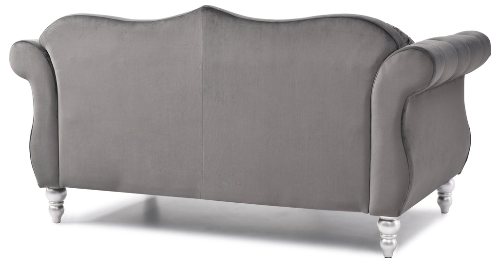 Cozy Transitional Flared Arm Loveseat