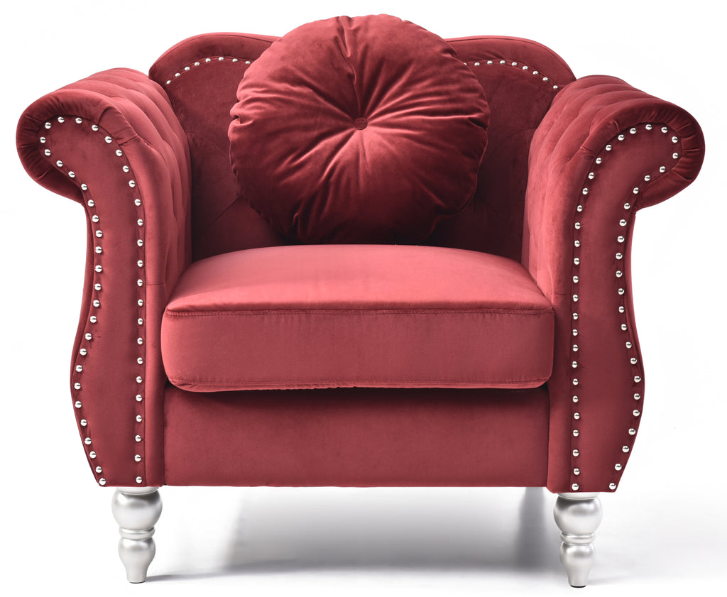 Charming Transitional Flared Armchair