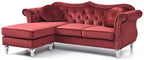 Glory Furniture Hollywood G0669B-SC Sofa Chaise - Burgundy