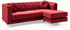Elegant Burgundy Sofa Chaise
