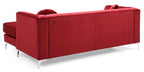Elegant Burgundy Sofa Chaise