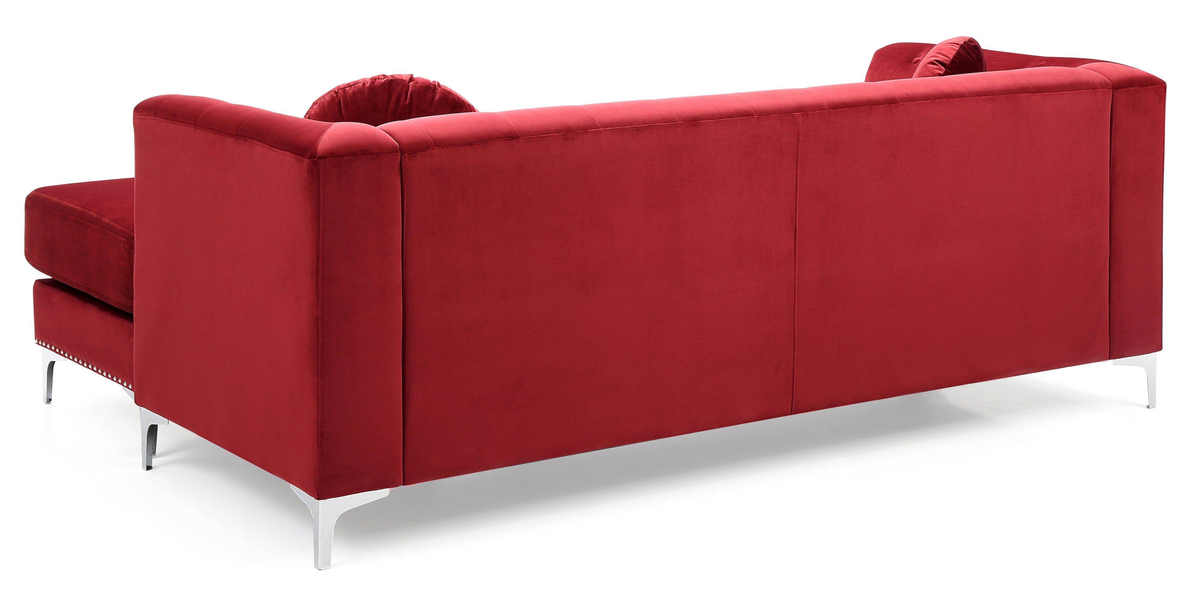 Elegant Burgundy Sofa Chaise