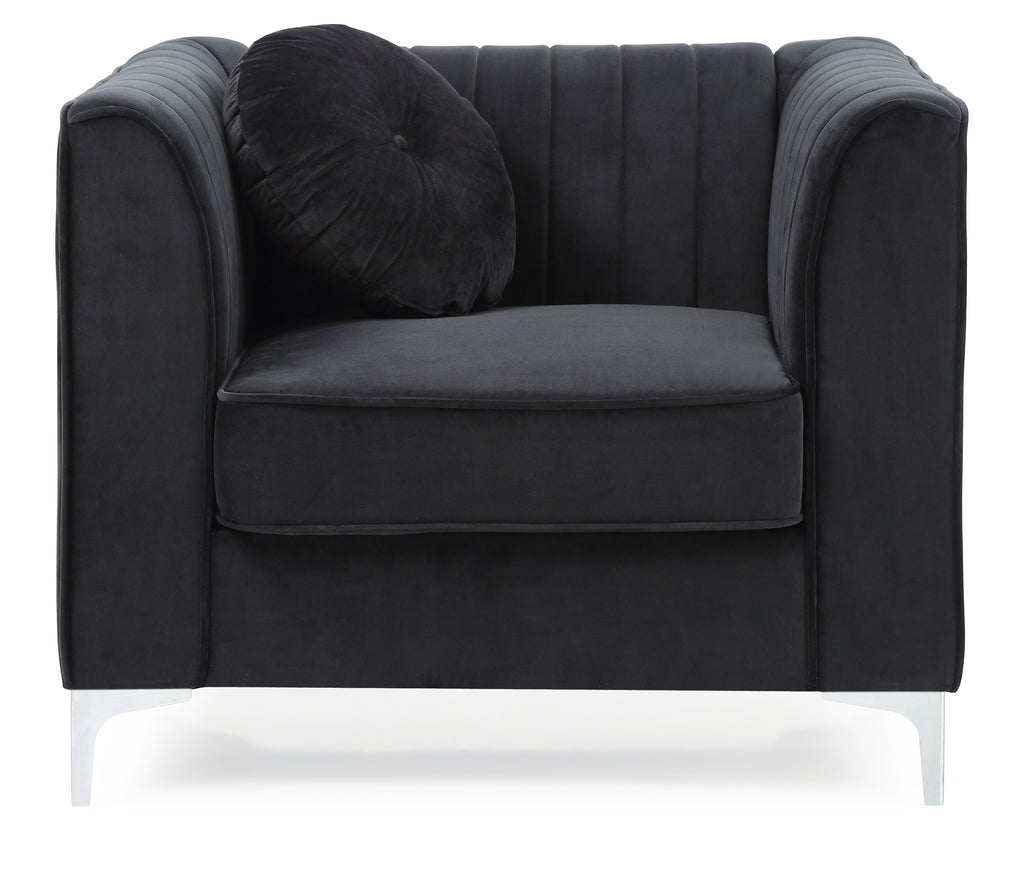 Sleek Modern Sloped Armchair