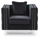 Sleek Contemporary Track Arm Chair
