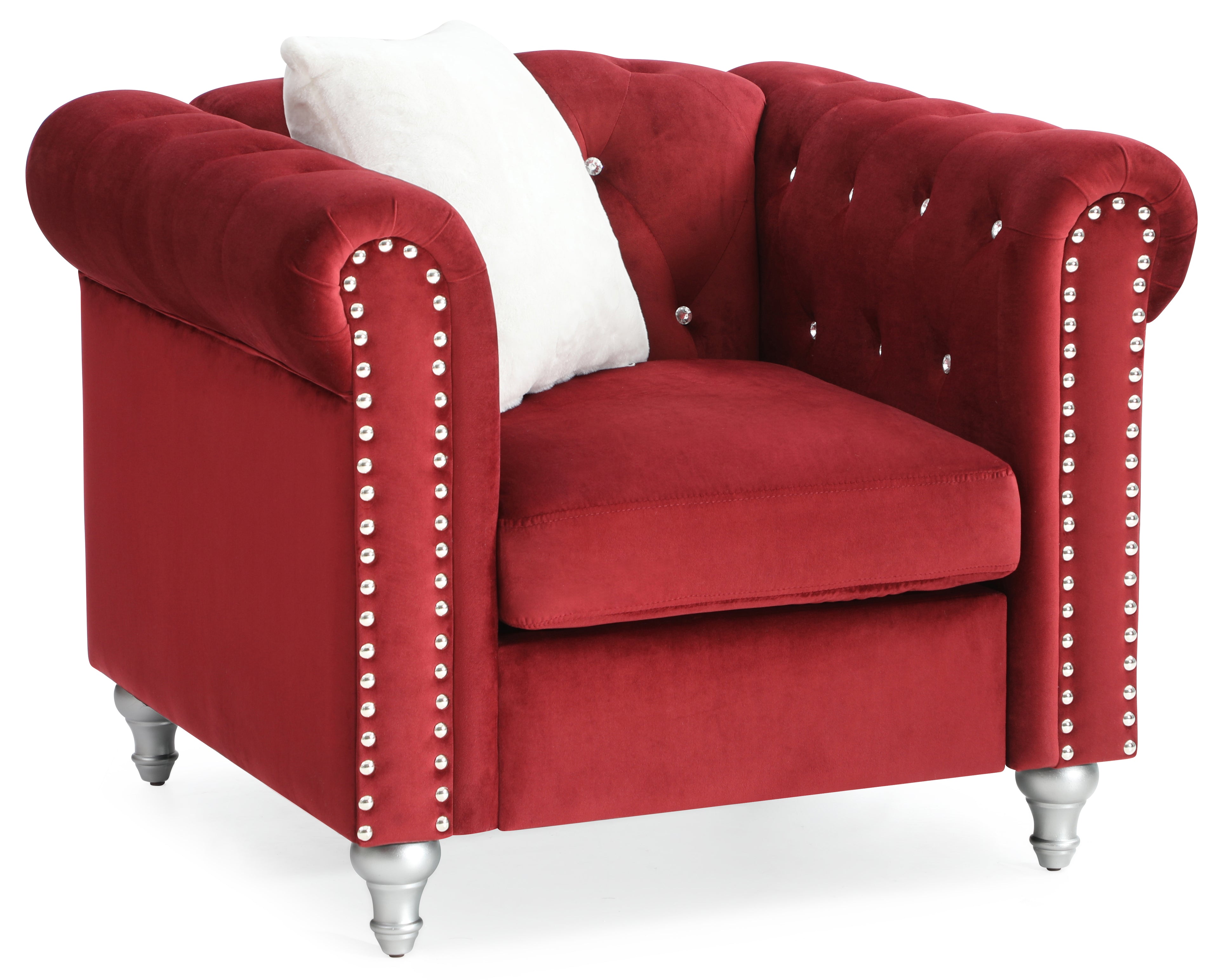 Elegant Burgundy Armchair For Relaxation