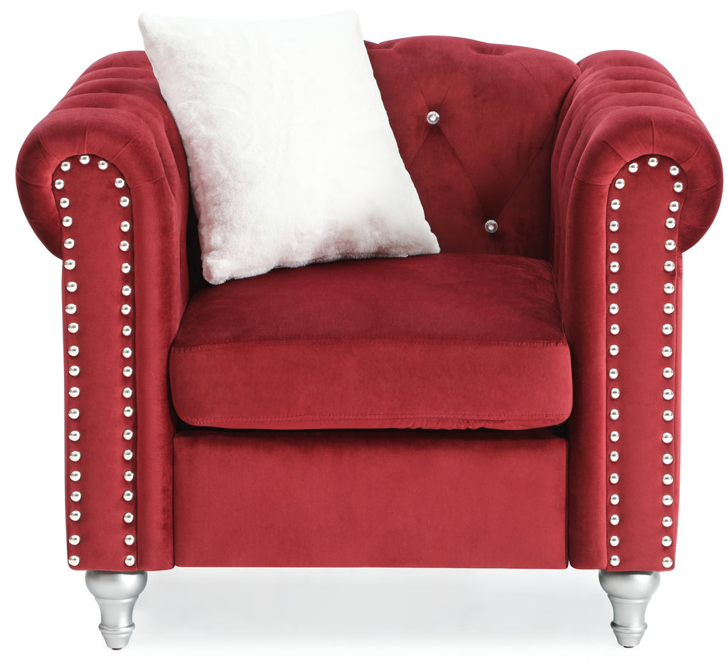 Elegant Burgundy Armchair For Relaxation