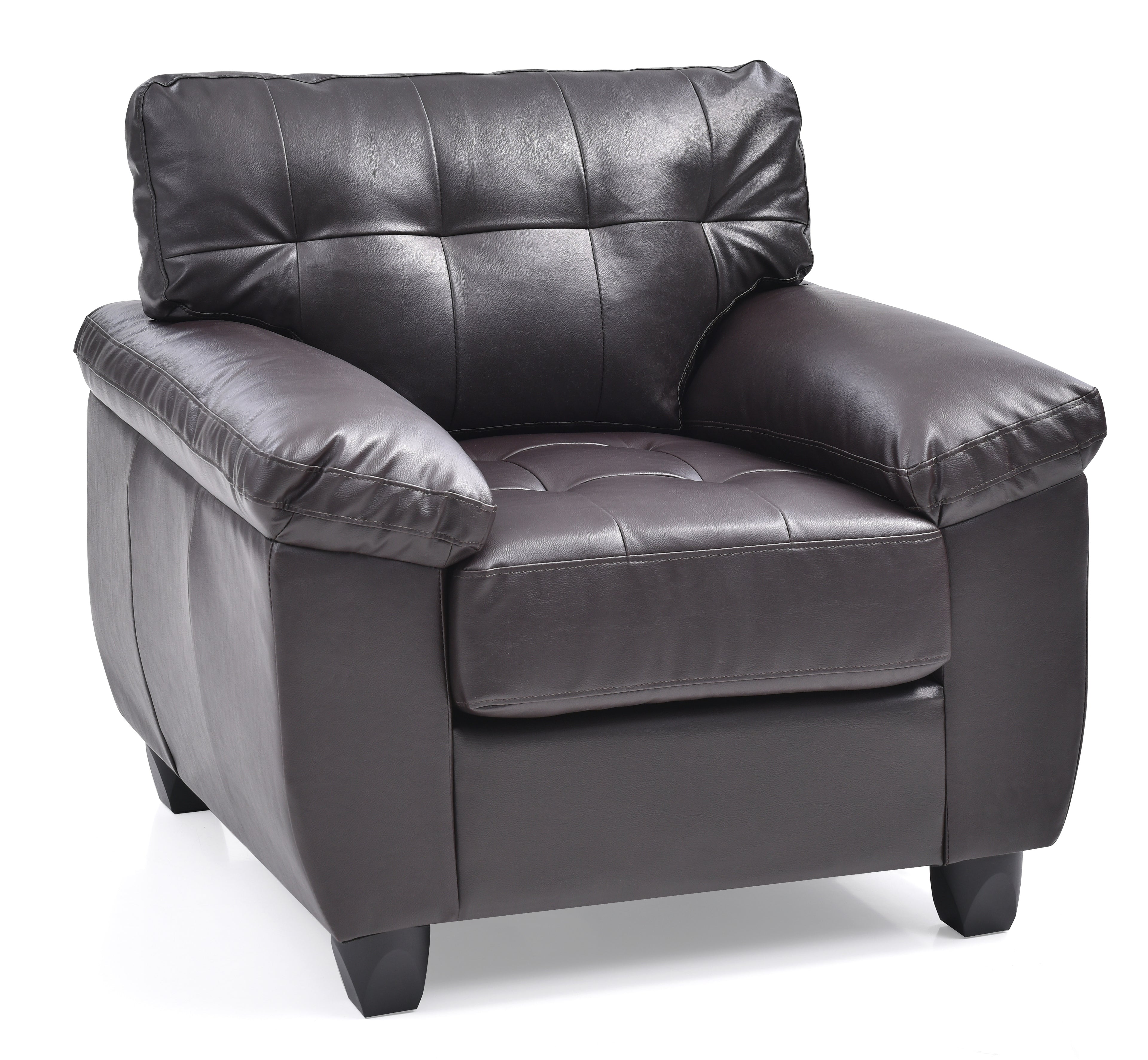 Contemporary Padded Chair In Cappuccino