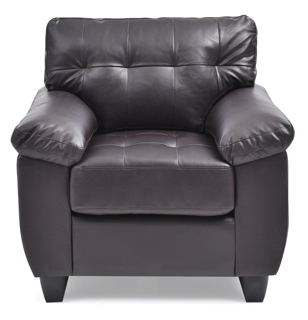 Contemporary Padded Chair In Cappuccino