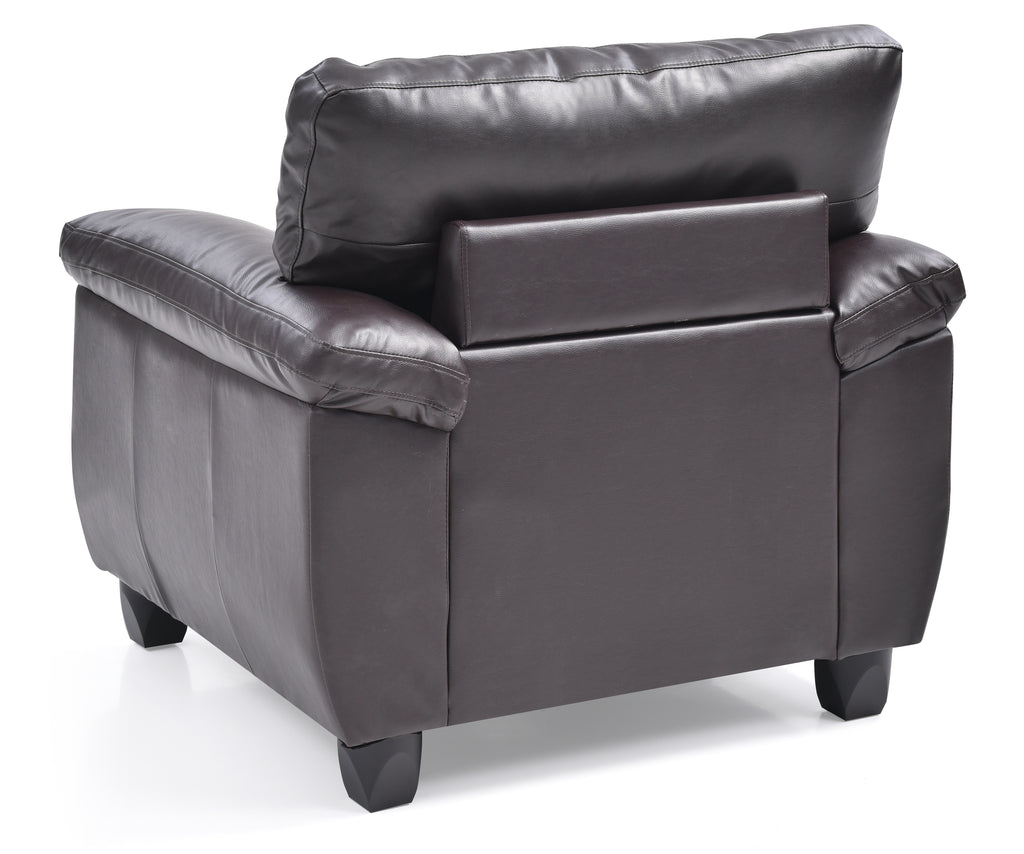 Contemporary Padded Chair In Cappuccino