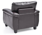 Contemporary Padded Chair In Cappuccino