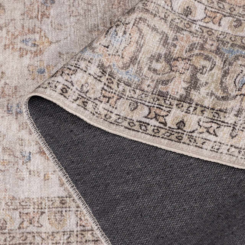 Cream Holi-2301 Washable Area Rug
