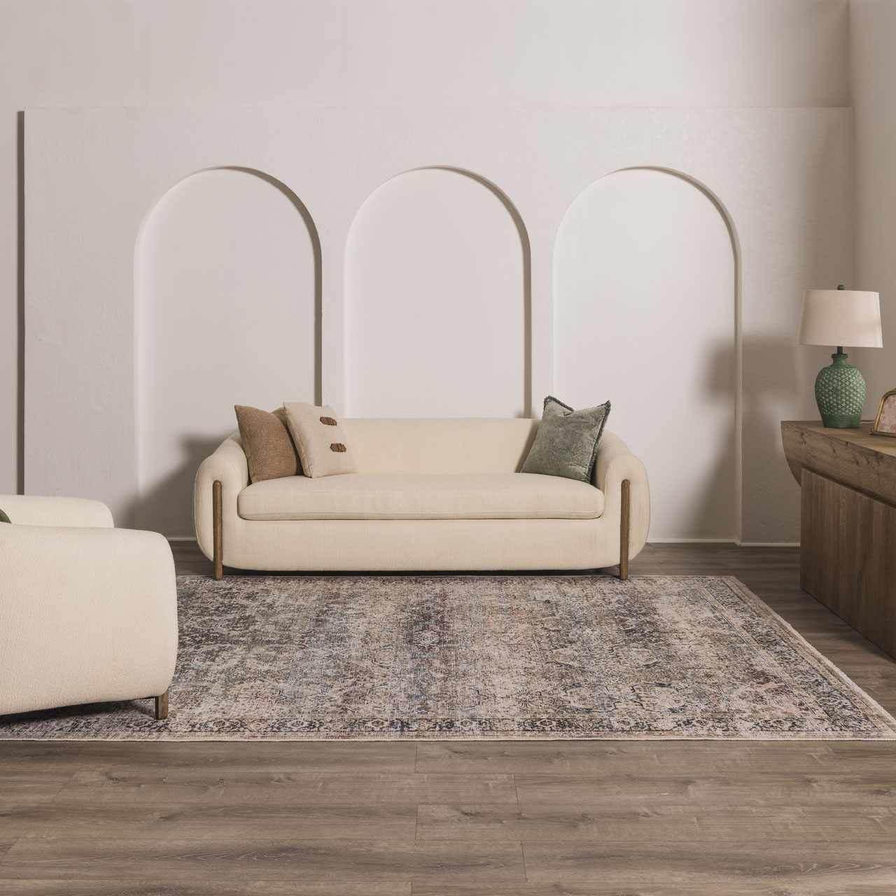 Olive Holi-2304 Washable Area Rug