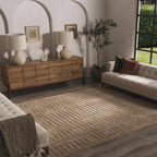 Washable Handmade Wool Rug - Brown - Clearance