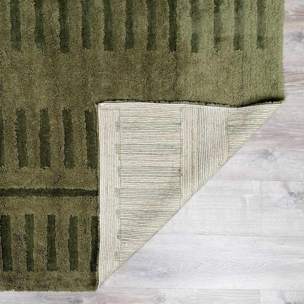 Washable Wool Rug - Green - Clearance