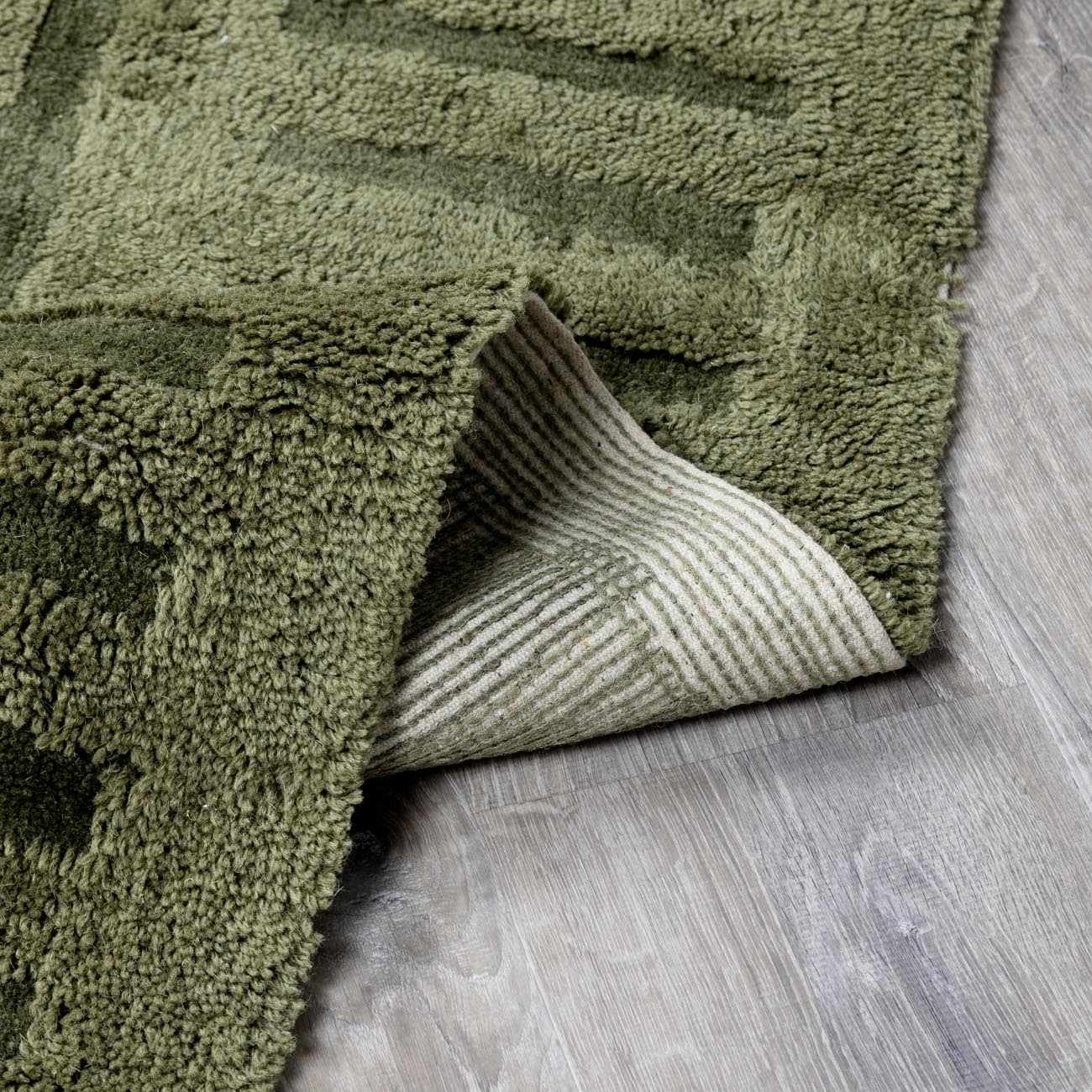 Washable Wool Rug - Green - Clearance