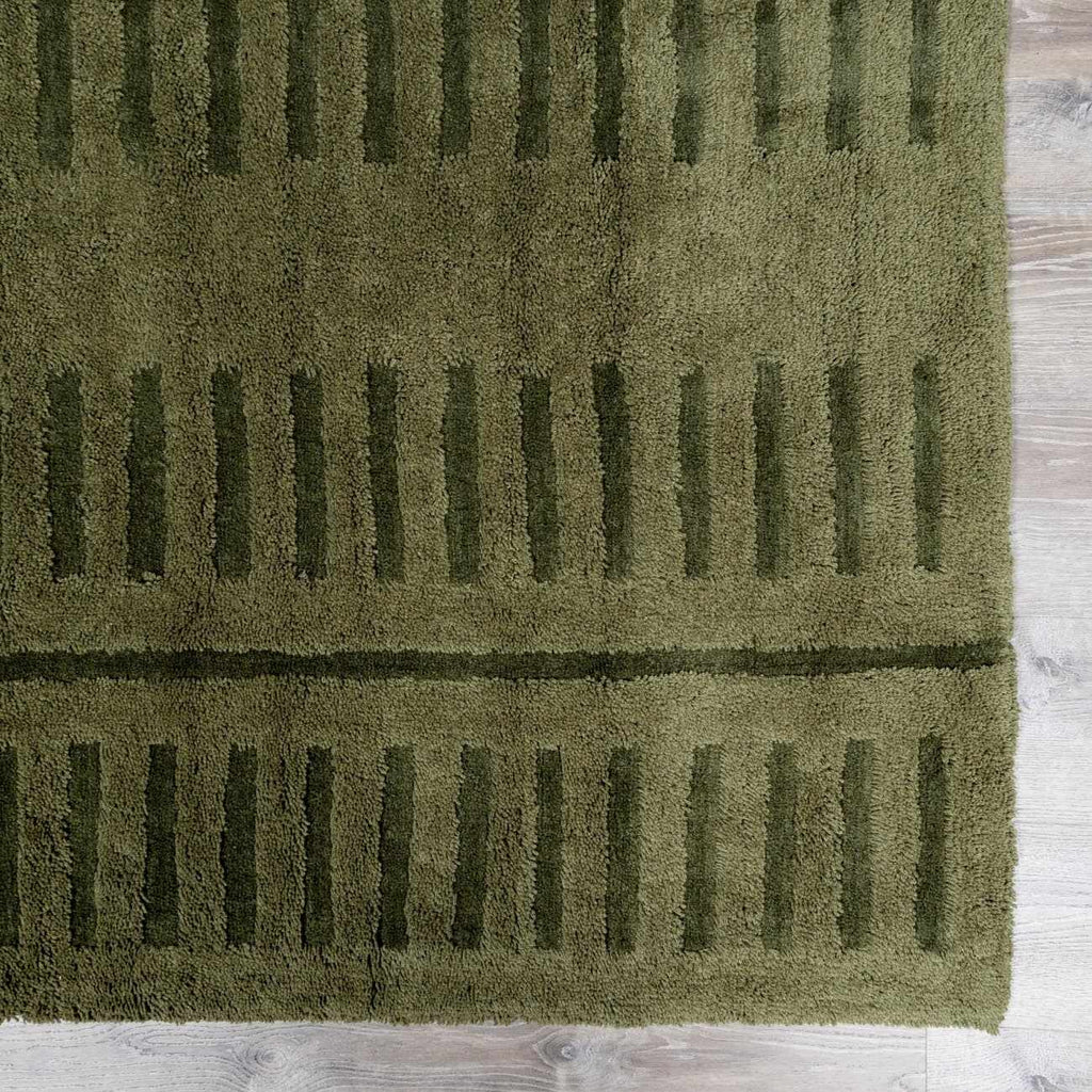 Washable Wool Rug - Green - Clearance