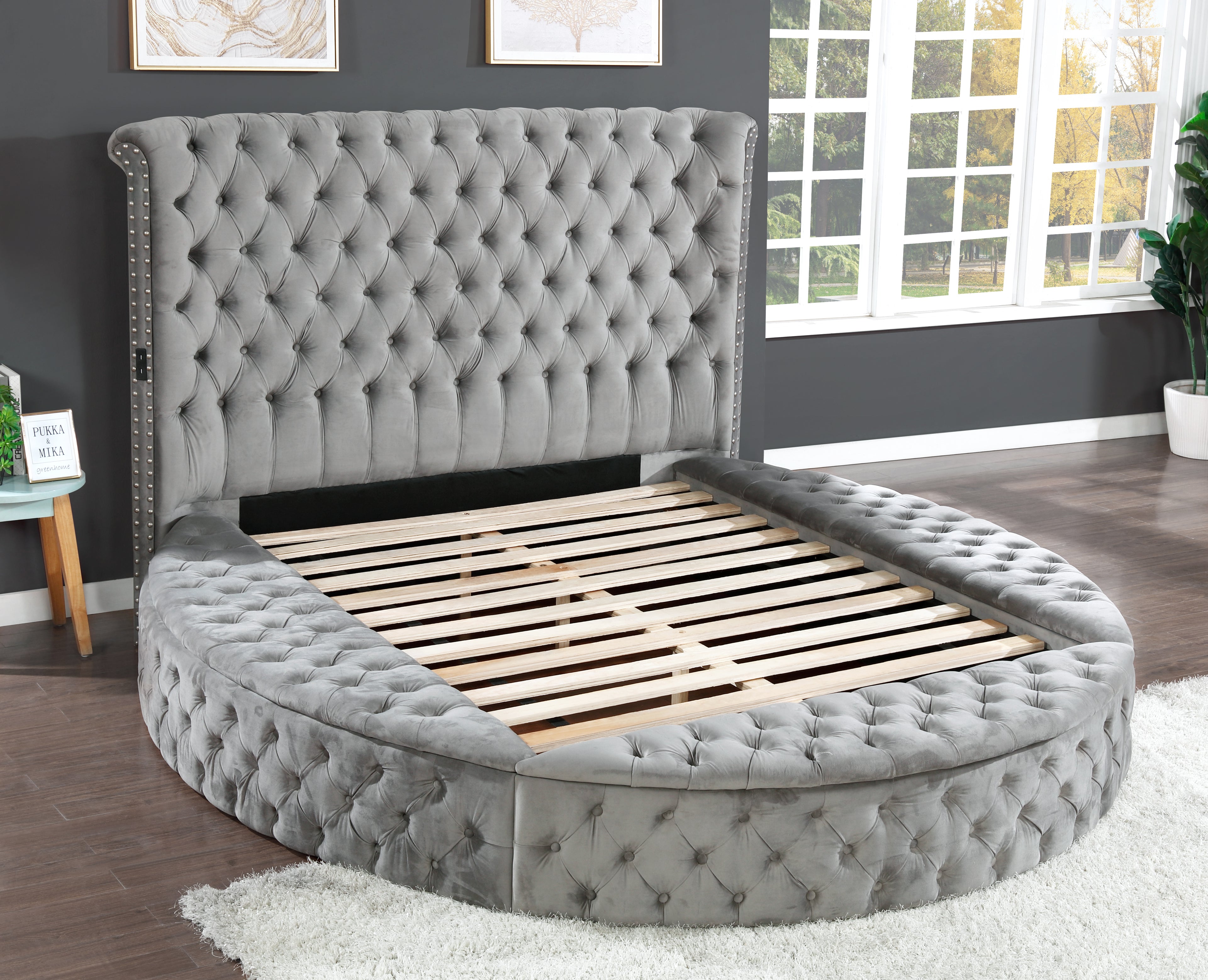 Hazel King Size Tufted Storage Bed