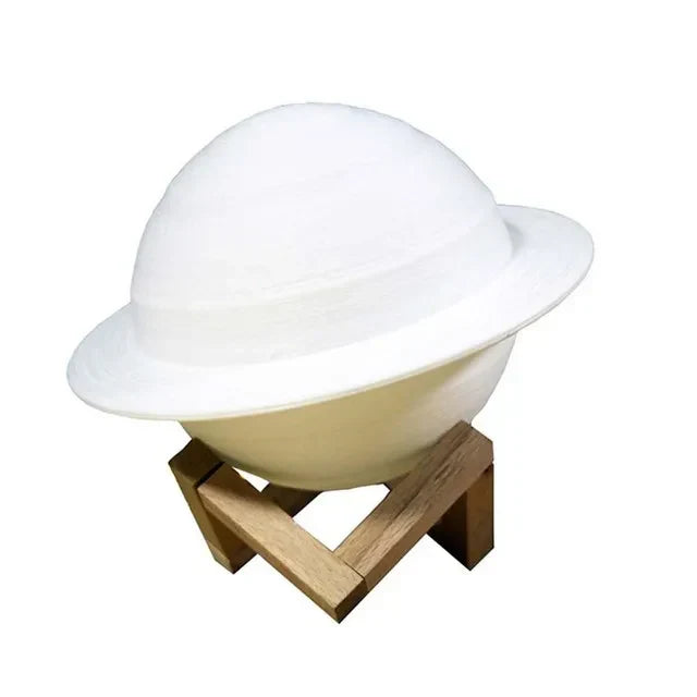3D Saturn Moon Lamp 16 Color LED Night Light Remote Touch Bedroom Kids Gift