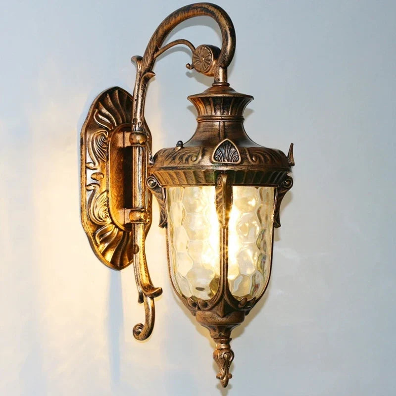 Europe Retro Outdoor Wall Lamp Waterproof American Style Exterior Garden Light