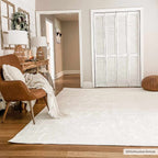 Judy White Washable Area Rug - Clearance