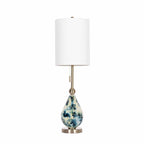 Katipunan Aqua Gold Metallic Brass Table Lamp