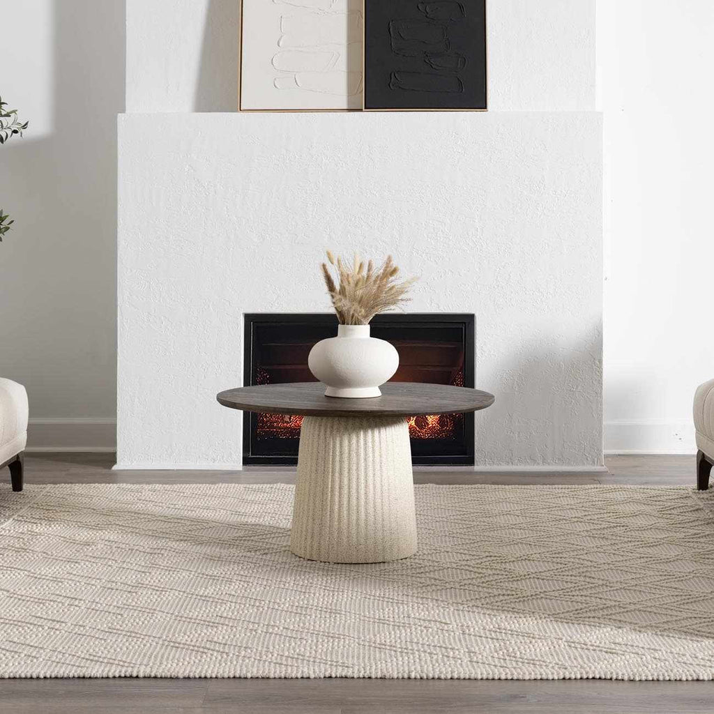 Ramsbury Beige Trellis Wool Rug