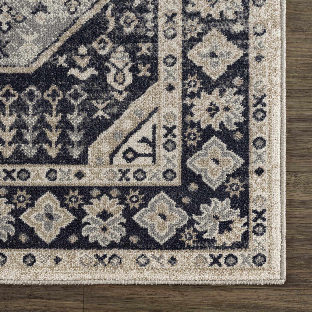 Cabacungan Cream & Gray Washable Area Rug - Clearance