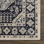 Cabacungan Cream & Gray Washable Area Rug - Clearance