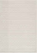 Fadey White 3D Washable Rug