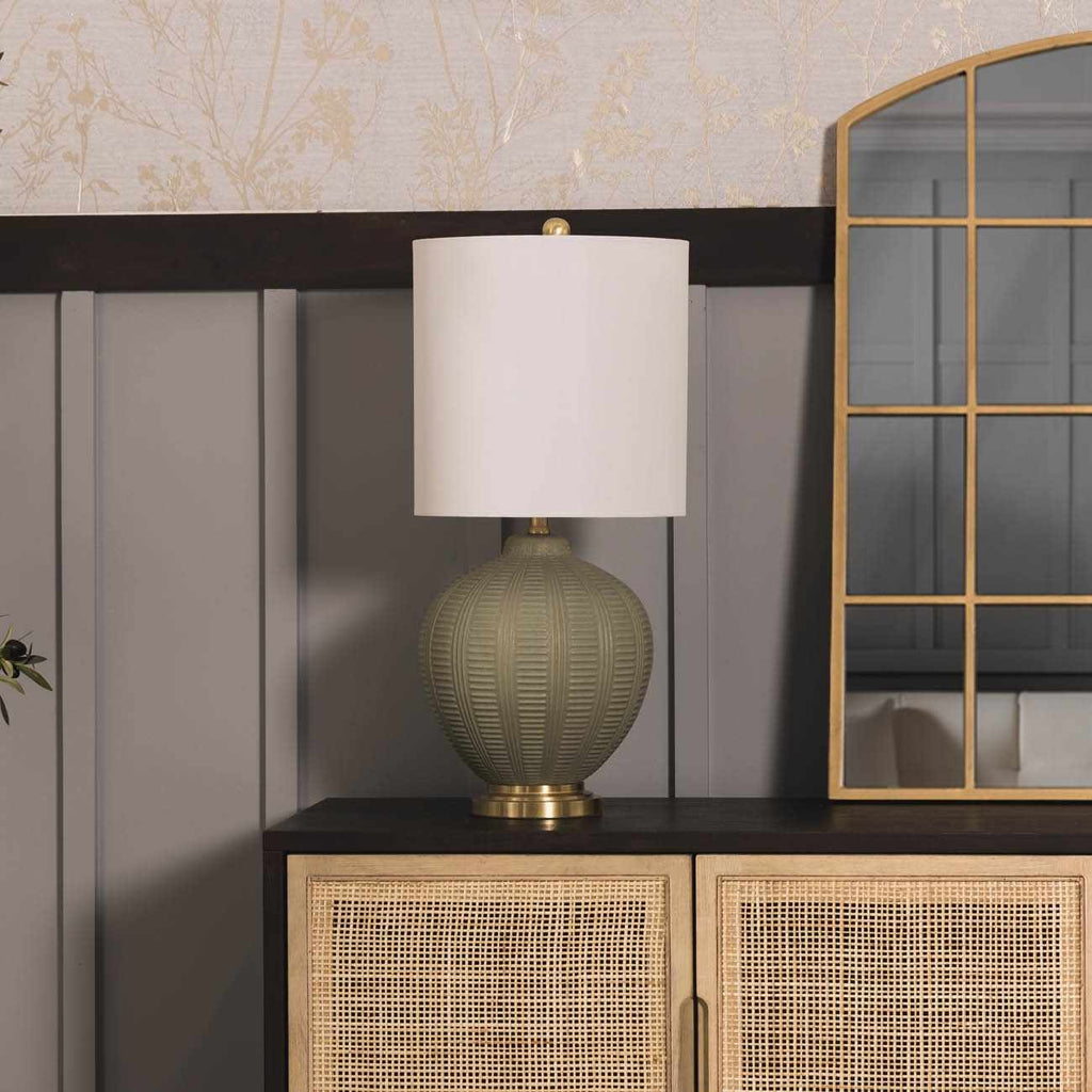 McMurray Green Textured Table Lamp - Clearance