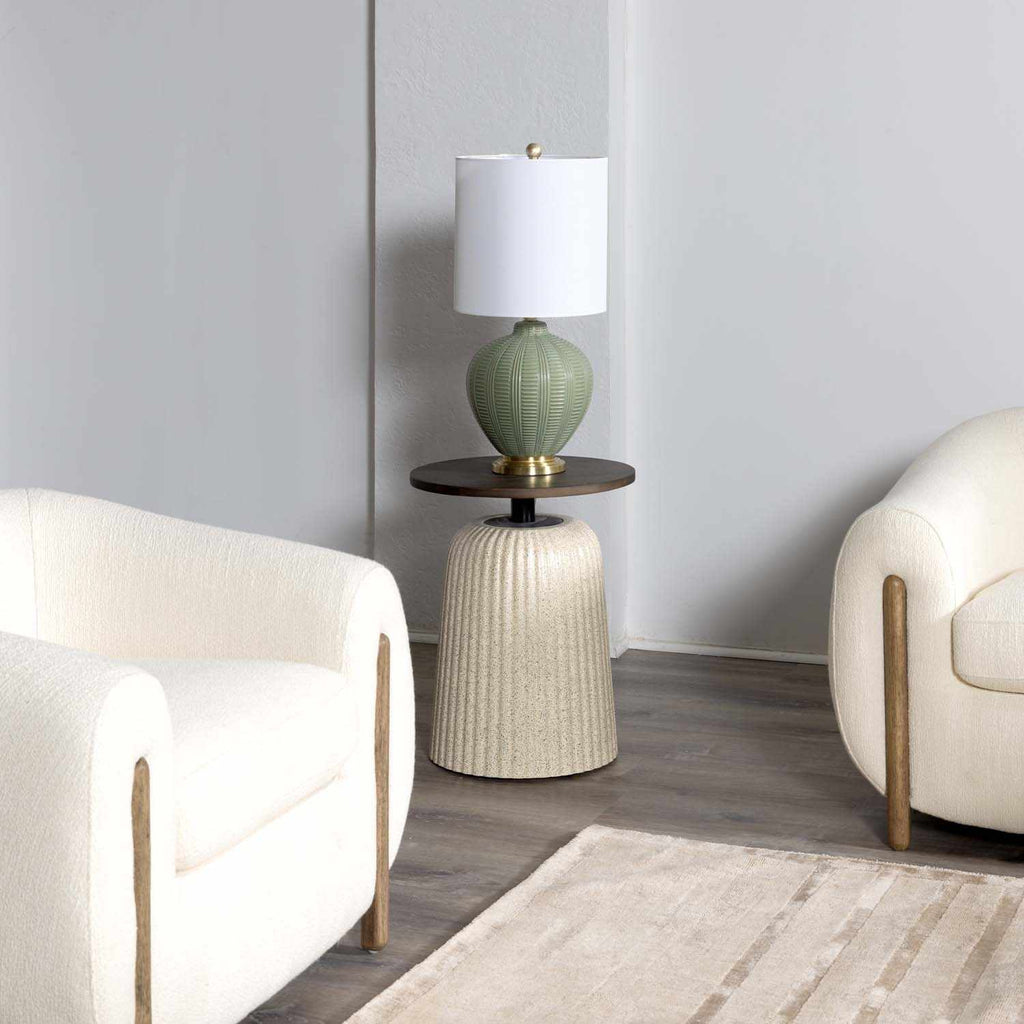 McMurray Green Textured Table Lamp - Clearance