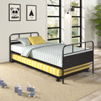 Metal Daybed Platform Bed Frame with Trundle
