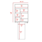 Wall Foldable Table with Multiple Shelves