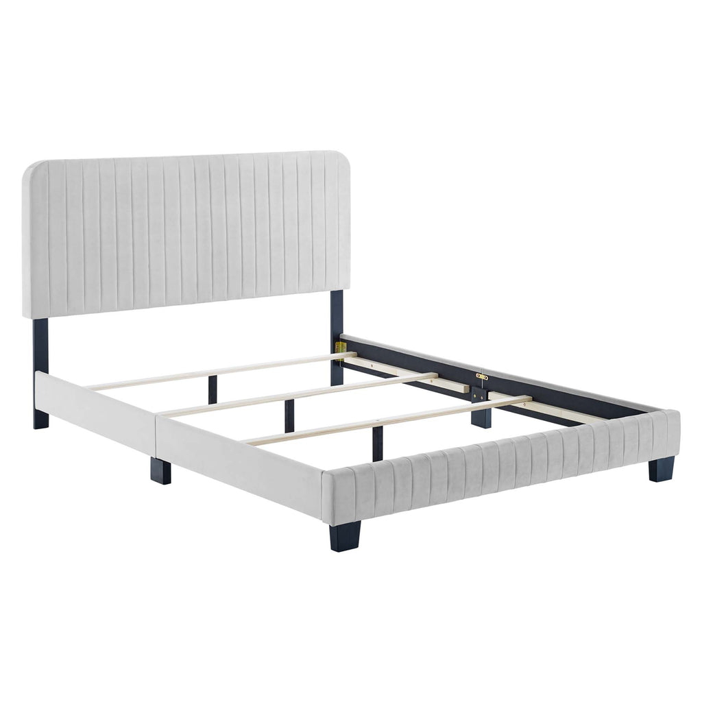 Celine Channel Tufted Performance Velvet Full Bed by Modway
