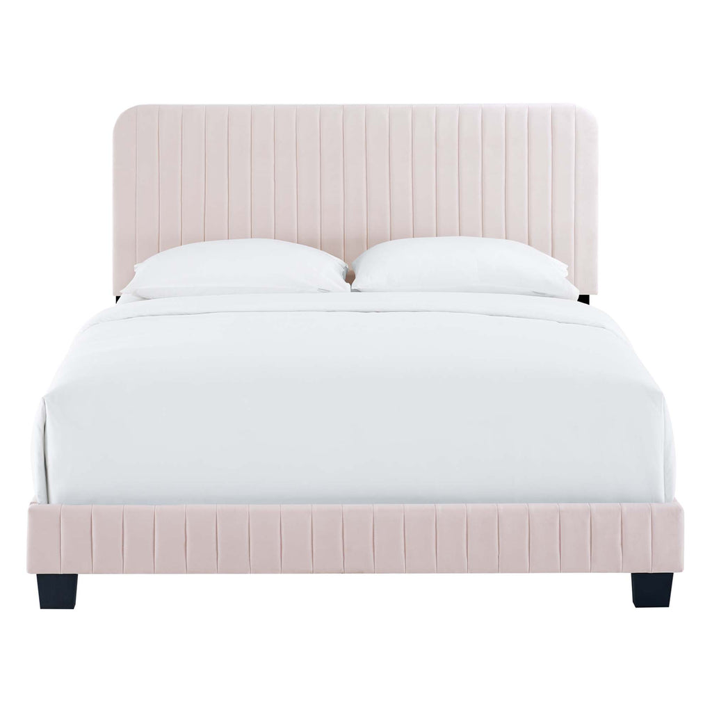 Celine Channel Tufted Performance Velvet Twin Bed by Modway