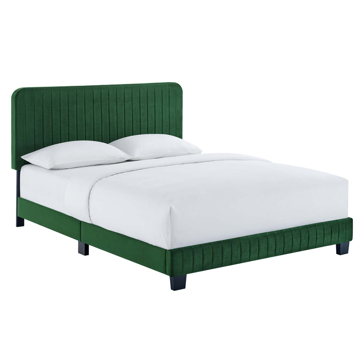 Celine Channel Tufted Performance Velvet King Platform Bed by Modway
