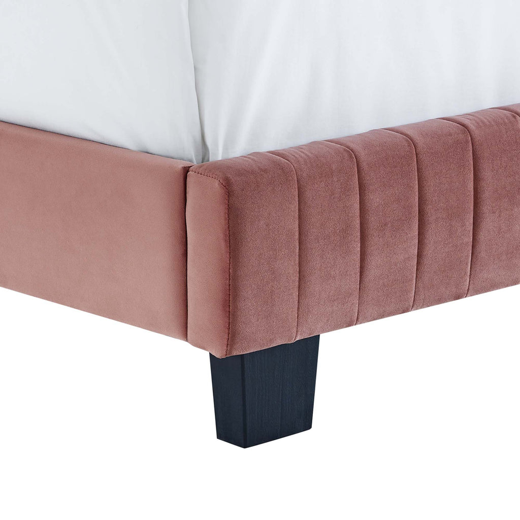 Celine Channel Tufted Performance Velvet Full Platform Bed by Modway