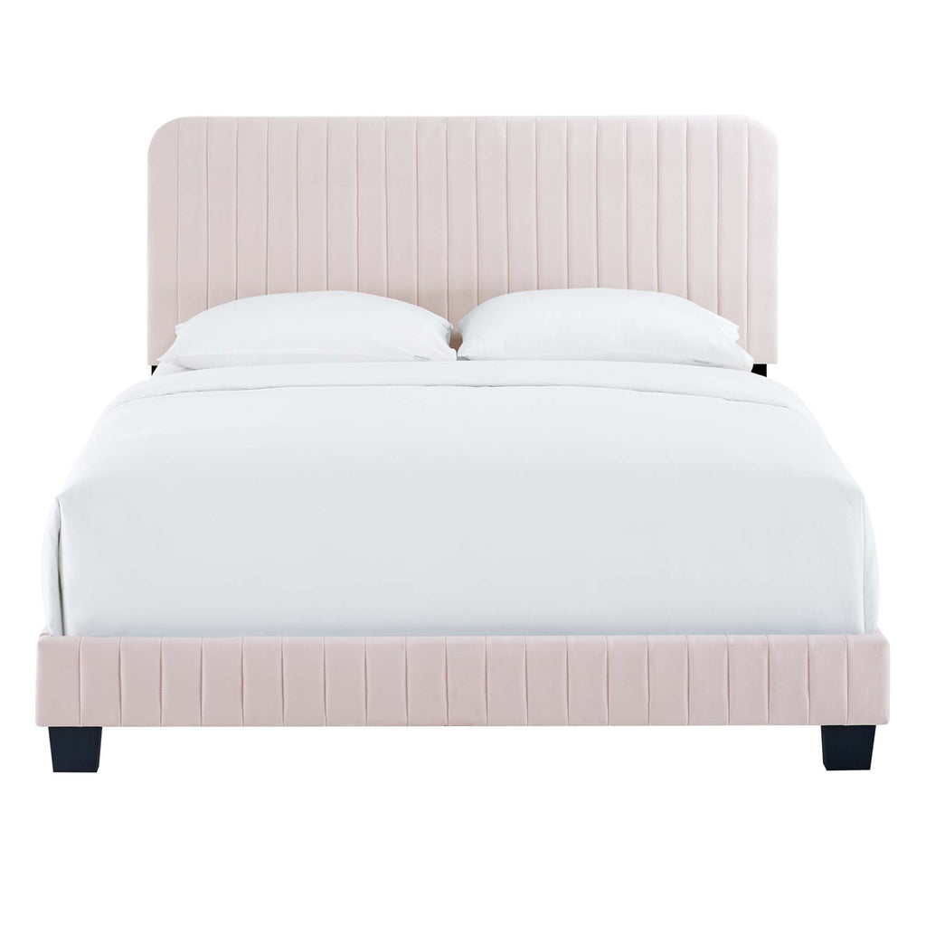 Celine Channel Tufted Performance Velvet Twin Platform Bed by Modway