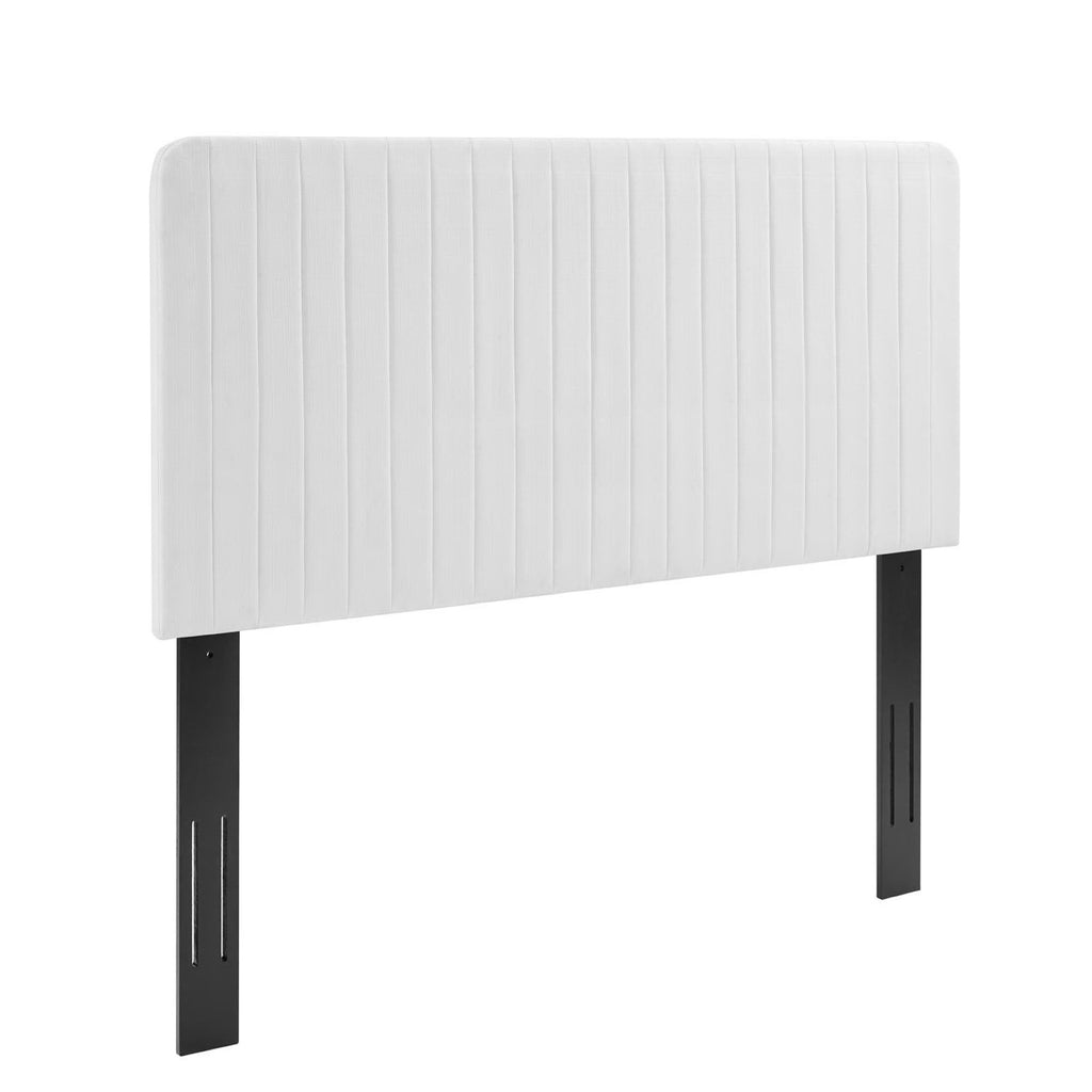Milenna Channel Tufted Upholstered Fabric Full/Queen Headboard by Modway