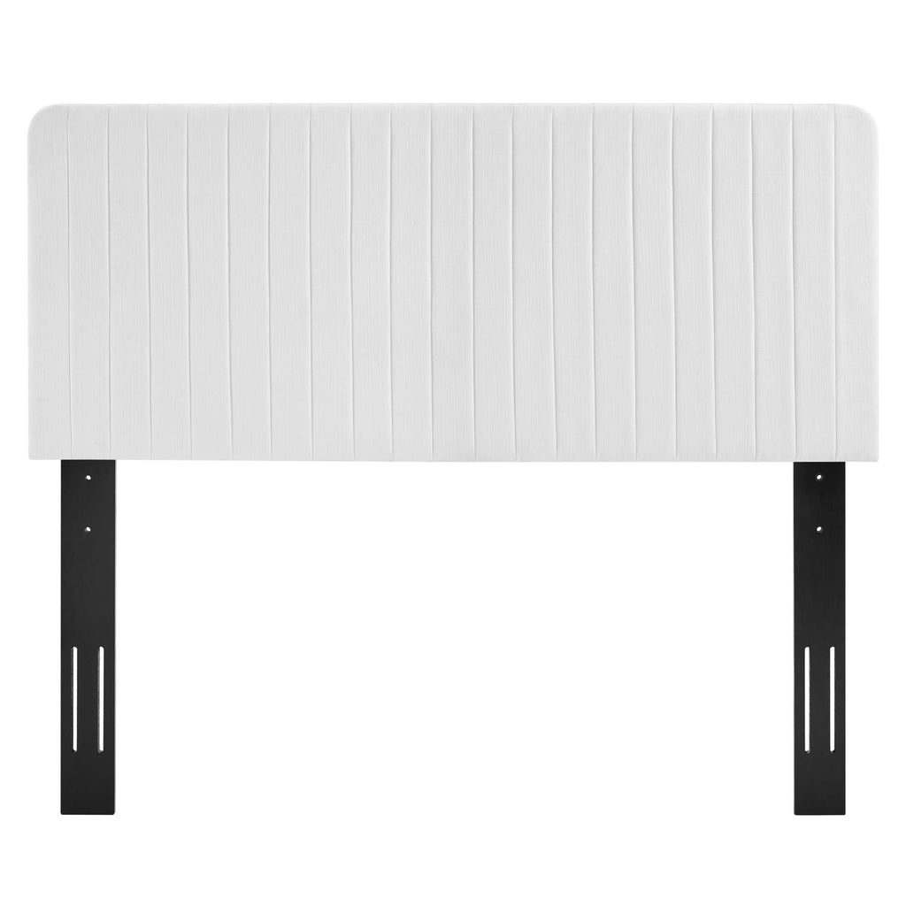 Milenna Channel Tufted Upholstered Fabric Full/Queen Headboard by Modway