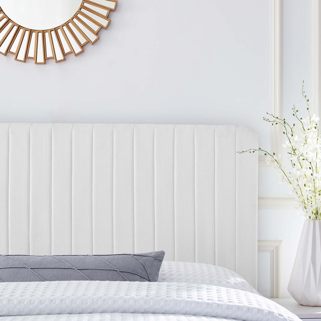 Milenna Channel Tufted Upholstered Fabric Full/Queen Headboard by Modway