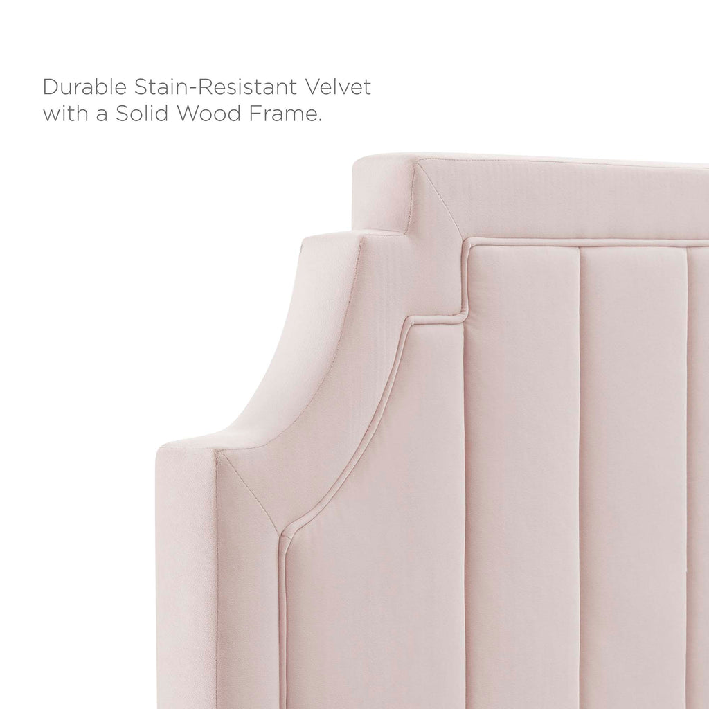 Alyona Channel Tufted Performance Velvet Twin Headboard by Modway