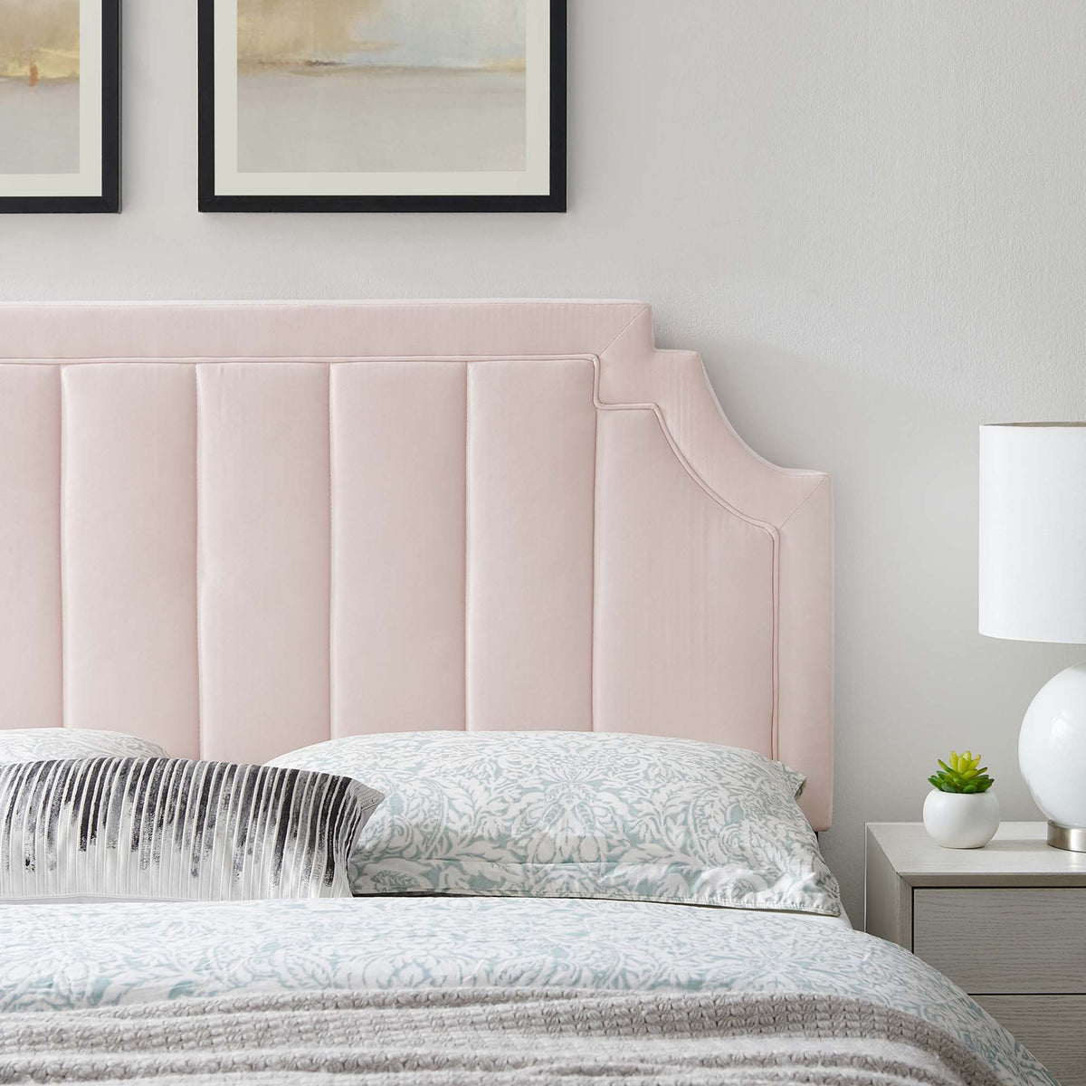 Alyona Channel Tufted Performance Velvet Full/Queen Headboard by Modway
