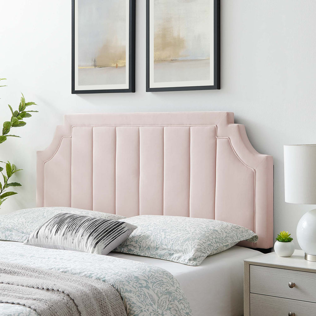 Alyona Channel Tufted Performance Velvet Full/Queen Headboard by Modway