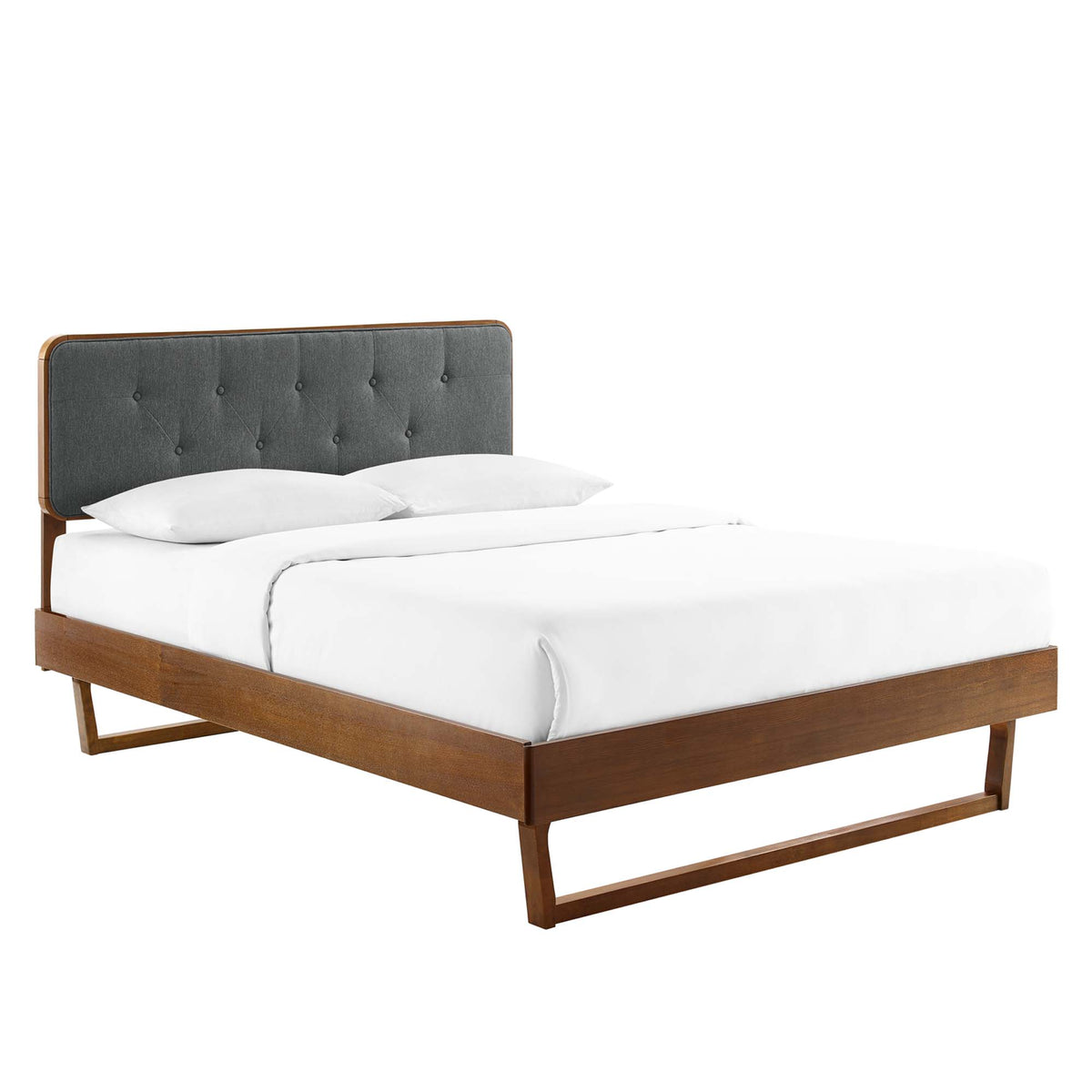 Bridgette Wood Queen Platform Bed With Angular Frame by Modway